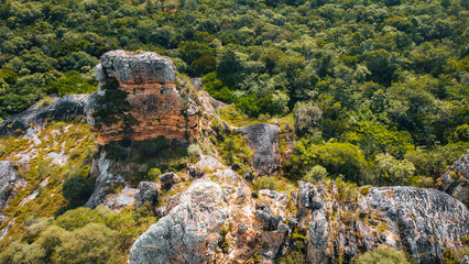 Paisagem Natureza Parque Nacional das 7 Cidades Piauí Rocha Árvore Cênico Brasil Céu Rocha...