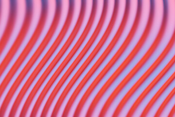 Abstract geometric lines design element.  Pink l striped background. 3d illustration