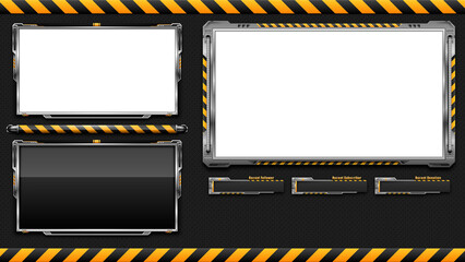 Hazard Zone overlay for streamers. This high tech look is a nice option to display your face cam,...