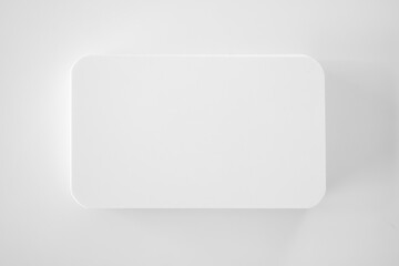 Mockup white business card on white background