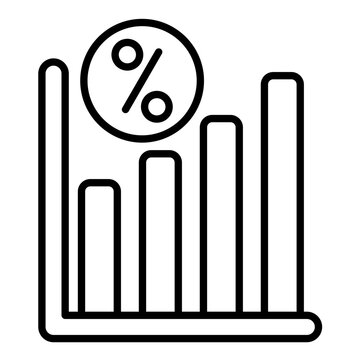 Fixed Interest Rate Line Icon