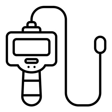 Pipe Inspection Camera Line Icon