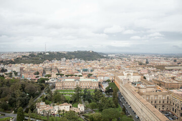 Fototapeta na wymiar Vatican city and Rome from above