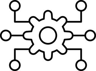 iot services - thin line vector icon. Pixel perfect. Editable stroke - internet of things illustrations collection.