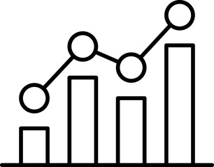 iot data analytics - thin line vector icon. Pixel perfect. Editable stroke - internet of things illustrations collection.