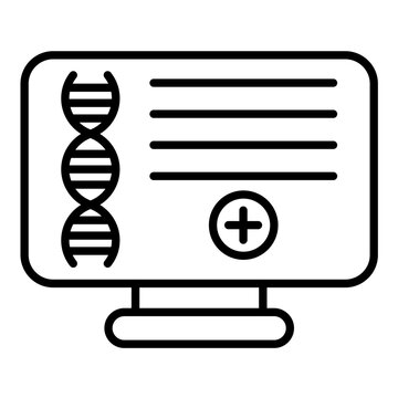 Computational Biology Line Icon