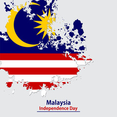 Obraz na płótnie Canvas Malaysia Independence Day Vector Template Design