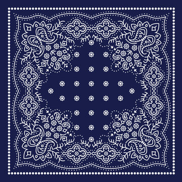 Modern cashmere paisley bandana print pattern