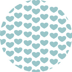 pastel green hearts Sticker