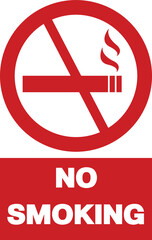 Sign NO SMOKING on white background, illustration