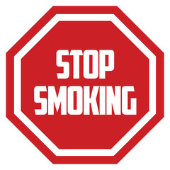 Sign STOP SMOKING on white background, illustration