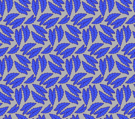 Seamless colorful floral pattern of leaves
