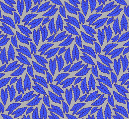 Seamless colorful floral pattern of leaves
