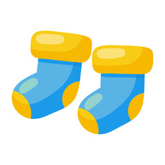 Baby socks icon.