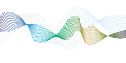 Abstract modern colorful wavy stylized lines background. blending gradient colors you can use for Web, Mobile Applications, Desktop background, Wallpaper, Business banner, poster design.