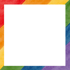 Watercolor Rainbow frame