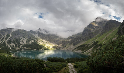 Hala Gąsienicowa and Czarny Staw (Black Pond) in polish Tatra