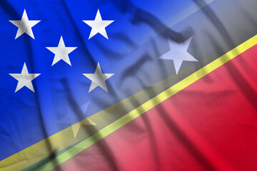 Solomon Islands and Saint Kitts and Nevis government flag transborder relations KNA SLB