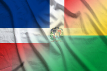Dominican Republic and Guinea Bissau official flag transborder contract GNB DOM