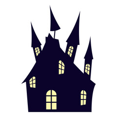 Obraz premium halloween dark castle