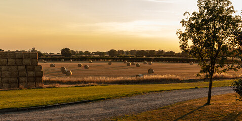 Fototapeta premium Harvest time in North Yorkshire, England, United Kingdom