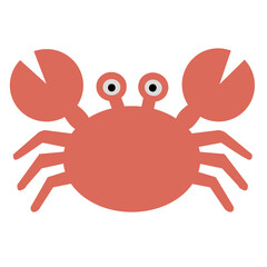 red crab on white background