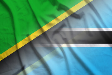 Tanzania and Botswana national flag transborder relations BWA TZA