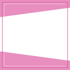 Pink and white background color with stripe line shape. Suitable for social media post and web internet ads. Template layout. Frame, boarder for text, picture, advertisement. Empty space. 