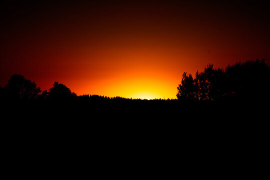 Sunset on country side