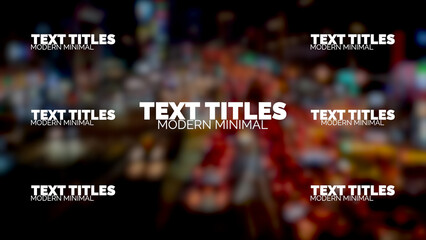 Modern Minimal Text Titles