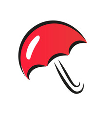 Czerwony parasol