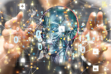 digital medical futuristic interface 3D rendering