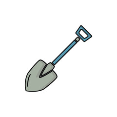 shovel icon vector illustration. full color.