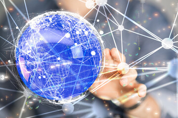 Business intelligence analyst dashboard on virtual