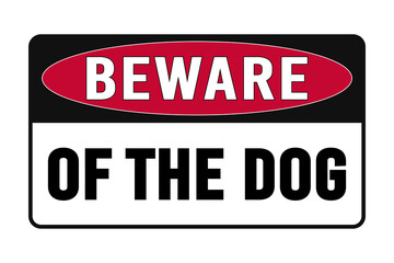 Beware of the Dog vector sign