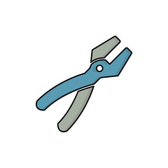 pliers icon vector illustration. full color.