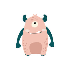 Monster print. Cartoon character design for fashion fabrics, textile graphics, prints