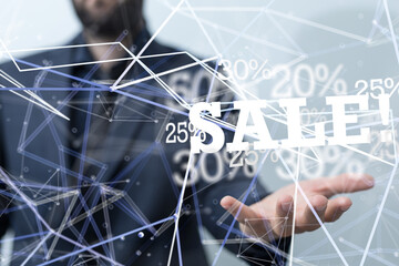 percent shopping digital in hand