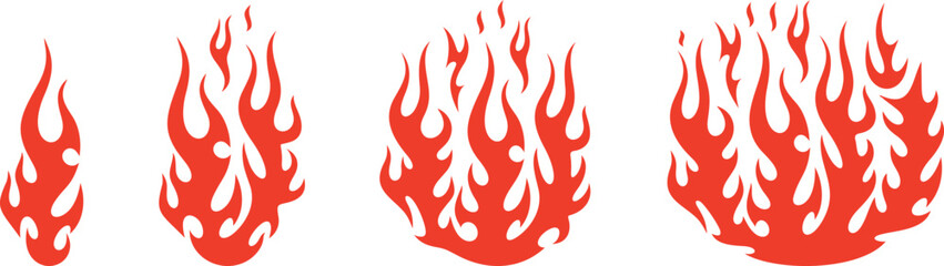 Fire logo. Isolated fire on white background