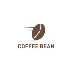 Rushing Coffee Bean Logo Design