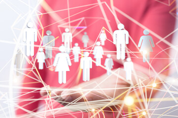 Social Networking illustration team group digital