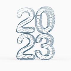 Typography design of 2023 with welcome 2023 concept design.