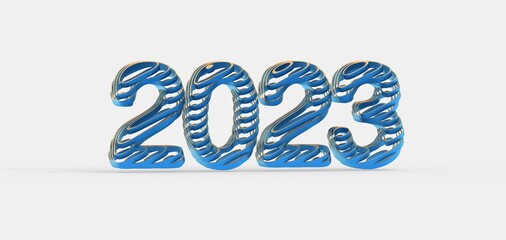 2023 New year change, turn.