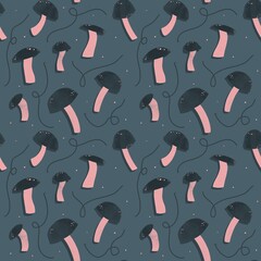 Obraz premium seamless pattern with fungi