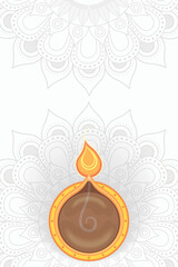 diwali mandalas and candle