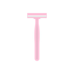 Pink razor icon. Vector illustration.