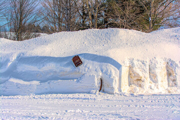 mailbox hidden by snow