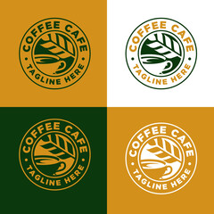 collection logo template for cafe coffee
