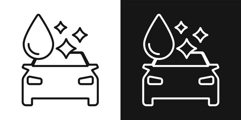 Carwash line vector sign