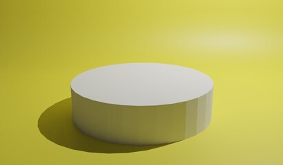 3d round podium cylinder background 